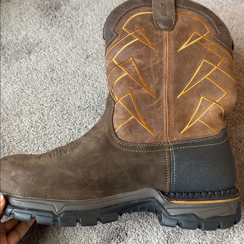 Irish Setter Two Harbors 11-Inch Waterproof Pull-On Work Boots SIZE 10.5